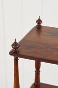 Load image into Gallery viewer, 19th Century Rosewood Whatnot with Finials on Castors
