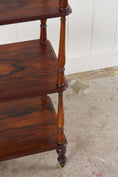 Load image into Gallery viewer, 19th Century Rosewood Whatnot with Finials on Castors
