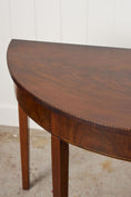 Load image into Gallery viewer, PAIR of 19th Century Mahogany Demilune Console Tables
