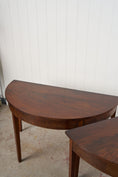 Load image into Gallery viewer, PAIR of 19th Century Mahogany Demilune Console Tables
