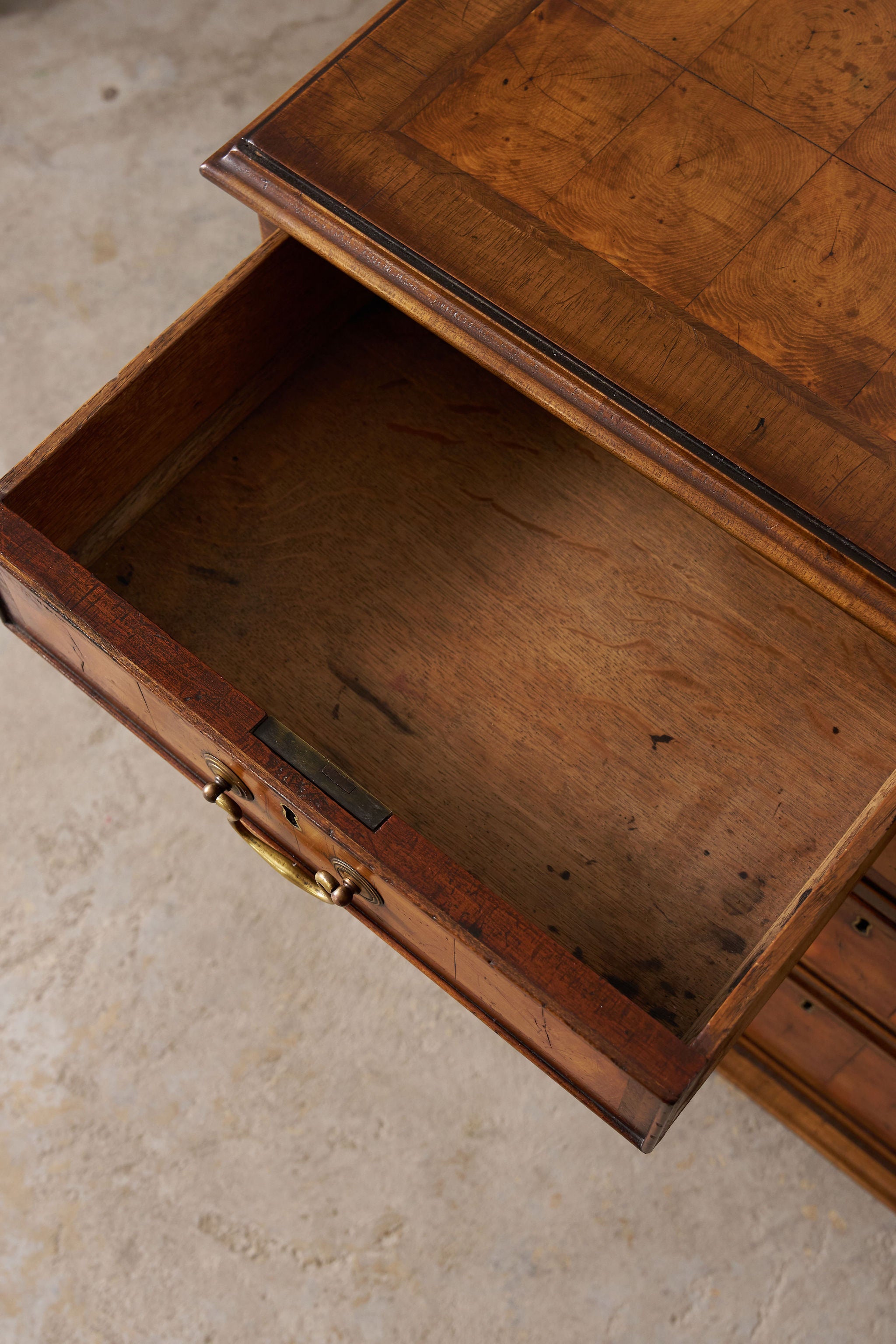 RARE PAIR 19th Century Oyster Cut Beside Chests