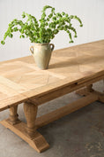 Load image into Gallery viewer, Bleached French Oak Parquetry Dining Table (c. 1900)
