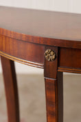 Load image into Gallery viewer, PAIR Petite Vintage Mahogany Demilune Tables
