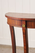 Load image into Gallery viewer, PAIR Petite Vintage Mahogany Demilune Tables
