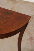 Load image into Gallery viewer, PAIR Petite Vintage Mahogany Demilune Tables
