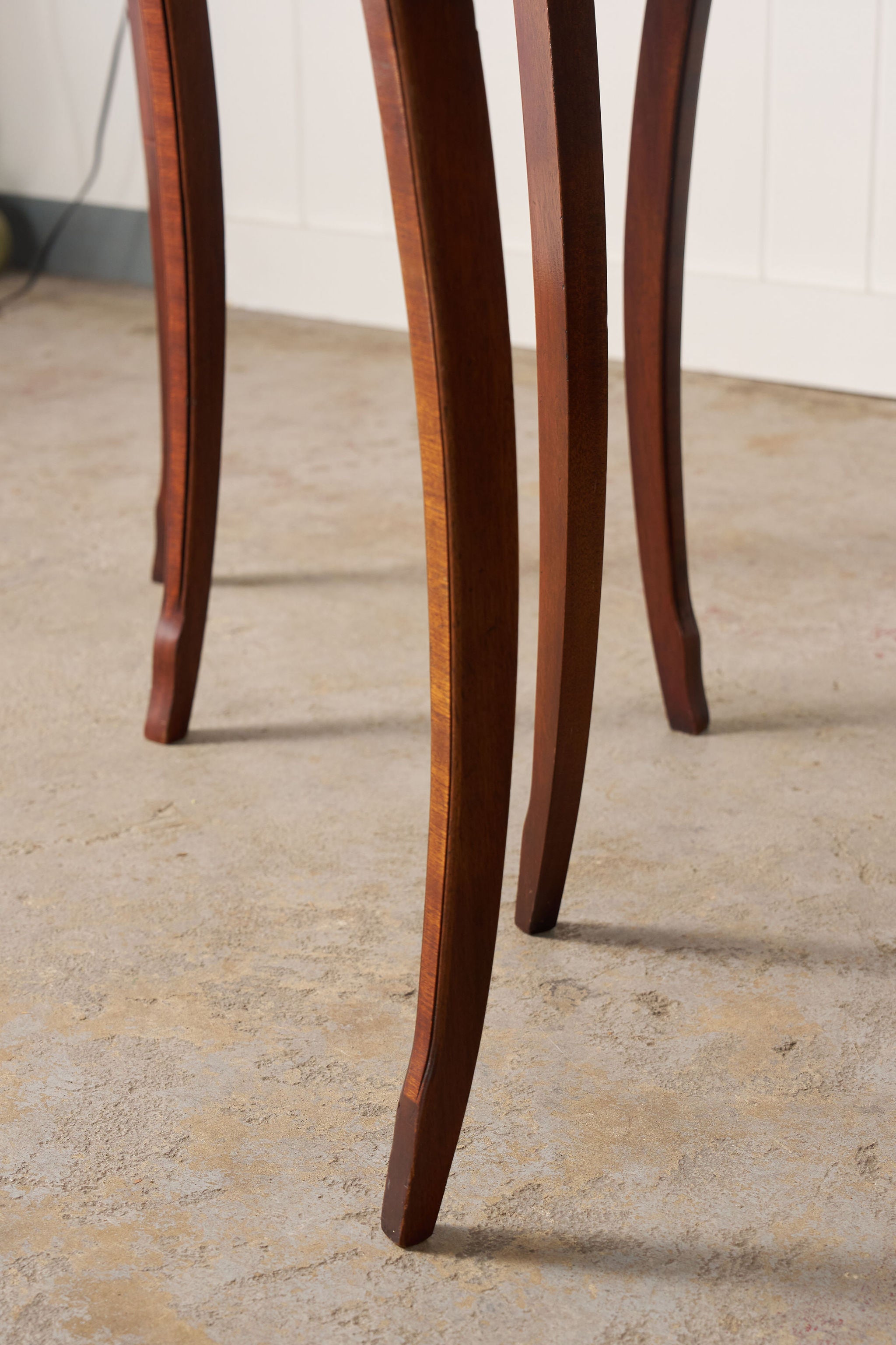 PAIR Petite Vintage Mahogany Demilune Tables