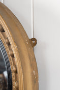 Load image into Gallery viewer, 19th Century Large Gilt Gesso Convex Mirror with Leaf Accents
