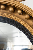 Load image into Gallery viewer, 19th Century Large Gilt Gesso Convex Mirror with Leaf Accents
