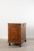 Load image into Gallery viewer, Early 18th Century William & Mary Burl Walnut Chest of Drawers with Inlay Top on Bun Feet (c. 1720)
