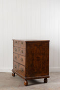 Load image into Gallery viewer, Early 18th Century William & Mary Burl Walnut Chest of Drawers with Inlay Top on Bun Feet (c. 1720)
