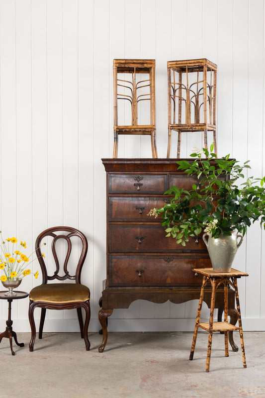 Walnut George II Queen Anne Chest on Stand (Tallboy)