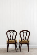 Load image into Gallery viewer, PAIR of Victorian Mahogany Rounded Chairs with Velvet Upholstery (c. 1880)

