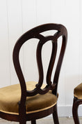 Load image into Gallery viewer, PAIR of Victorian Mahogany Rounded Chairs with Velvet Upholstery (c. 1880)
