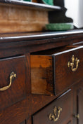 Load image into Gallery viewer, 18th Century Oak Buffet + Plate Rack with Scalloped Detailing (c. 1770)
