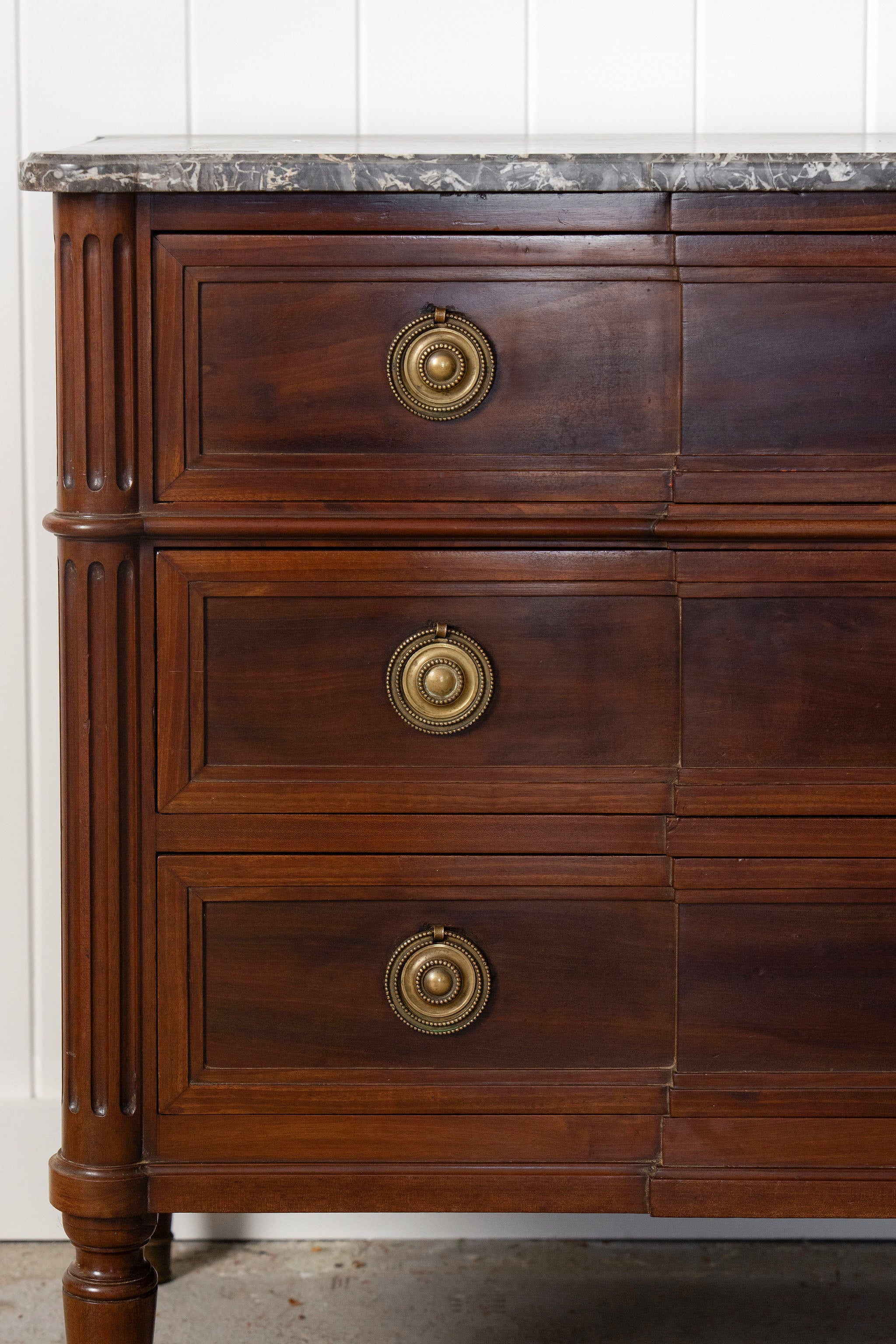 19th Century Louis XVI Style Marble Top Commode