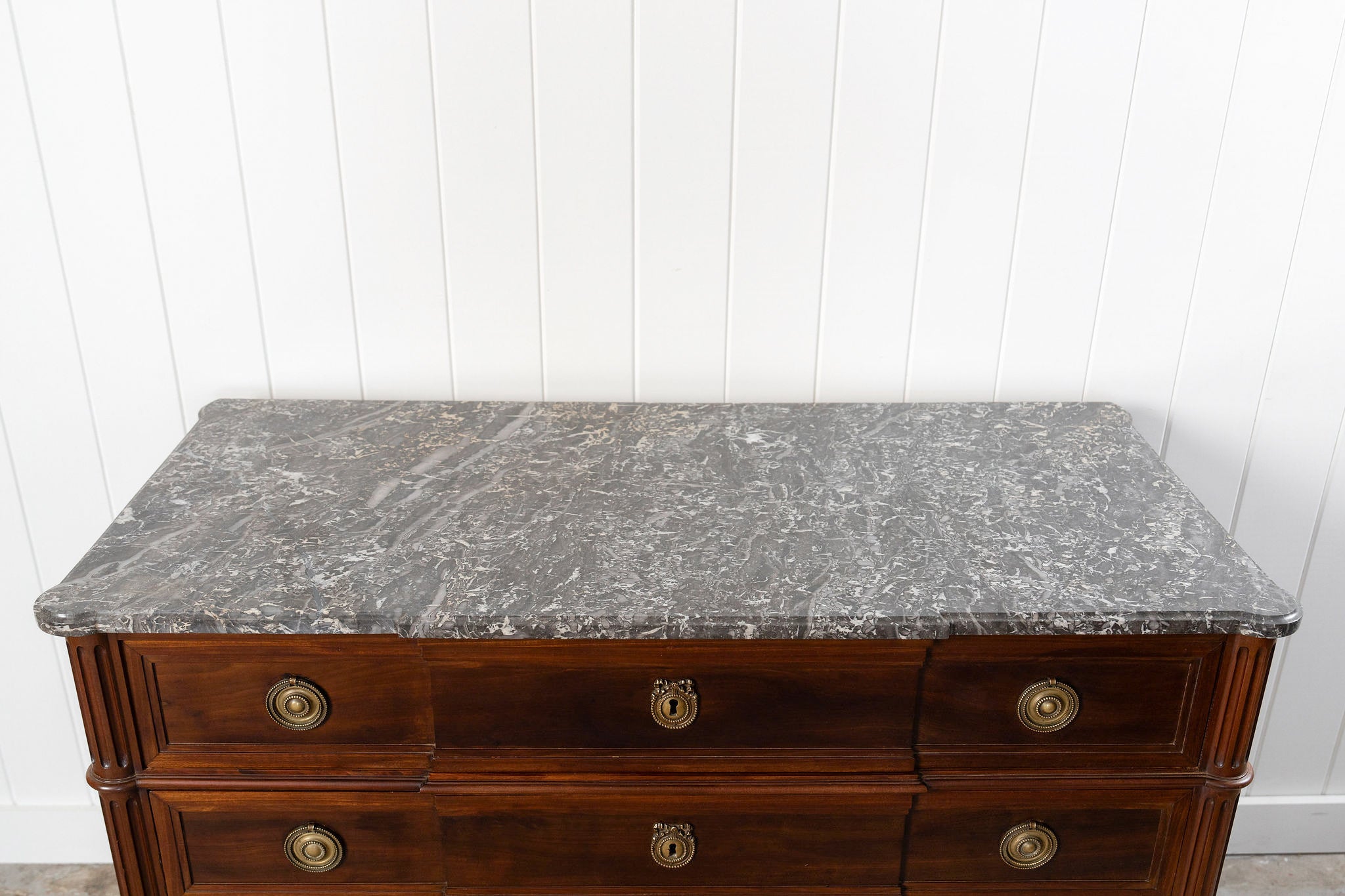19th Century Louis XVI Style Marble Top Commode