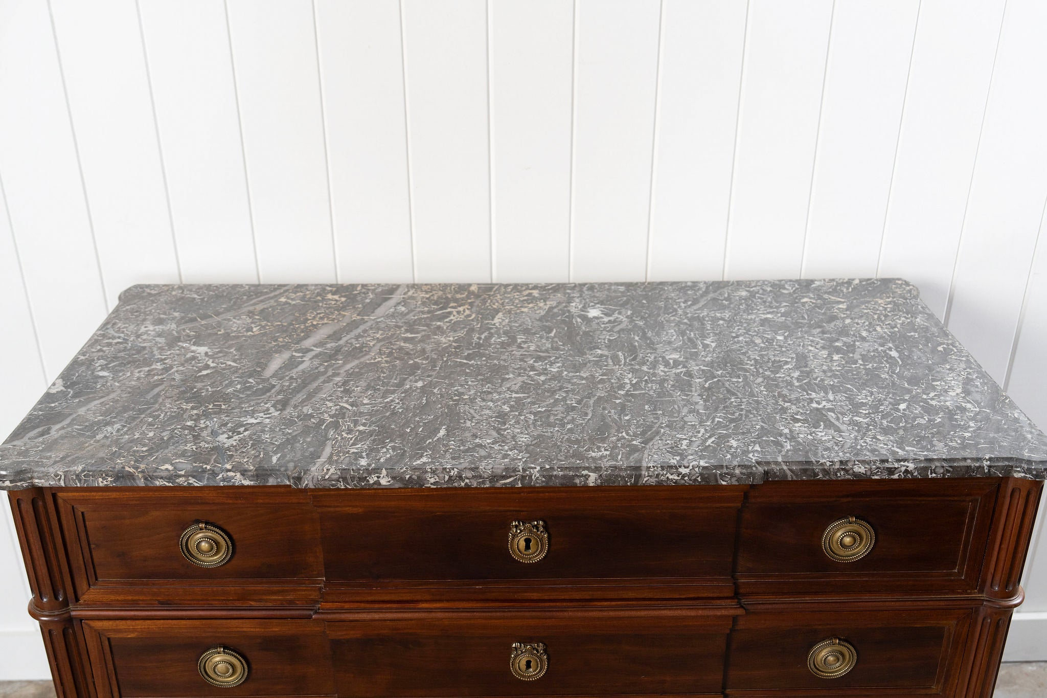 19th Century Louis XVI Style Marble Top Commode