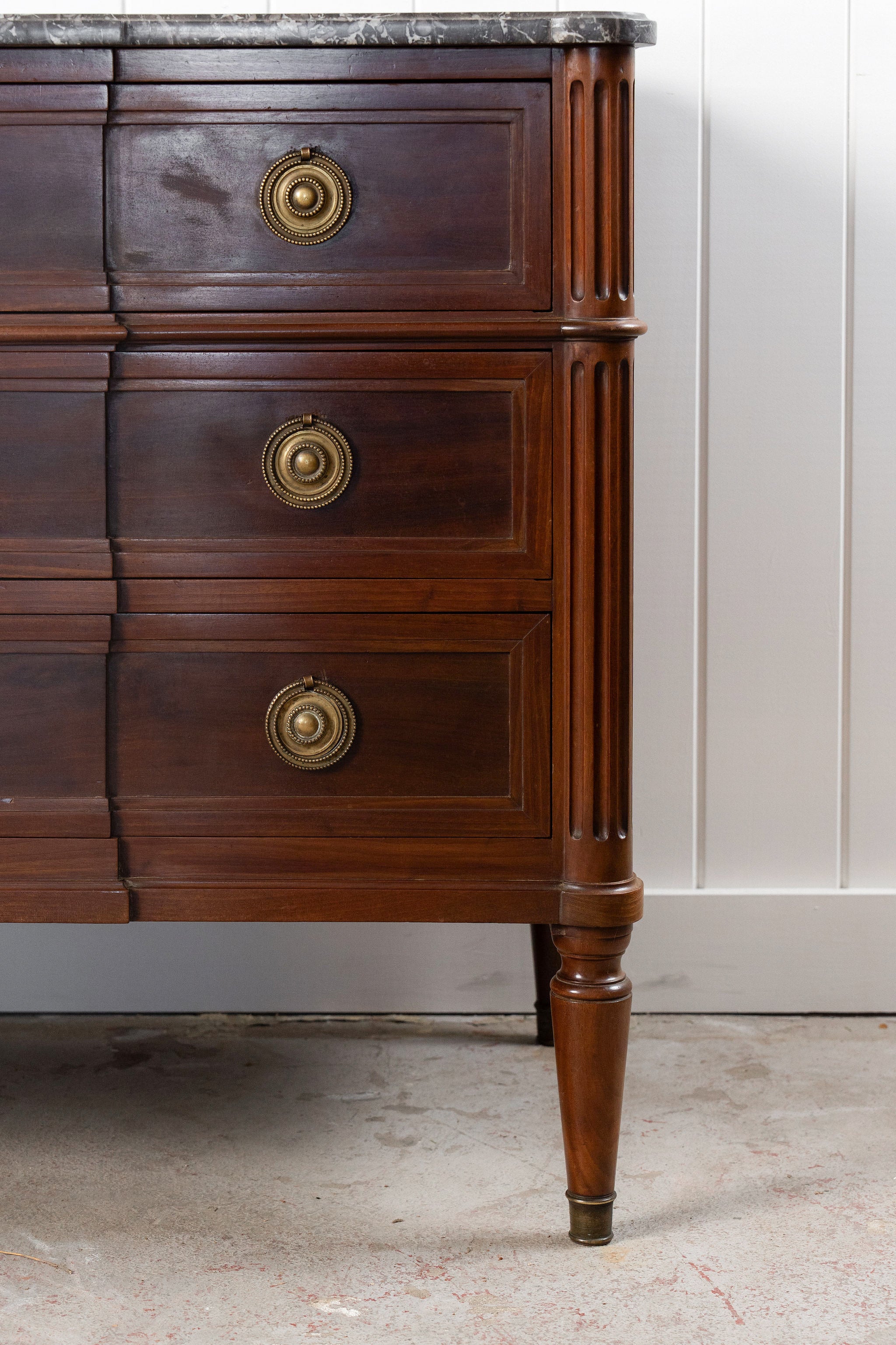 19th Century Louis XVI Style Marble Top Commode