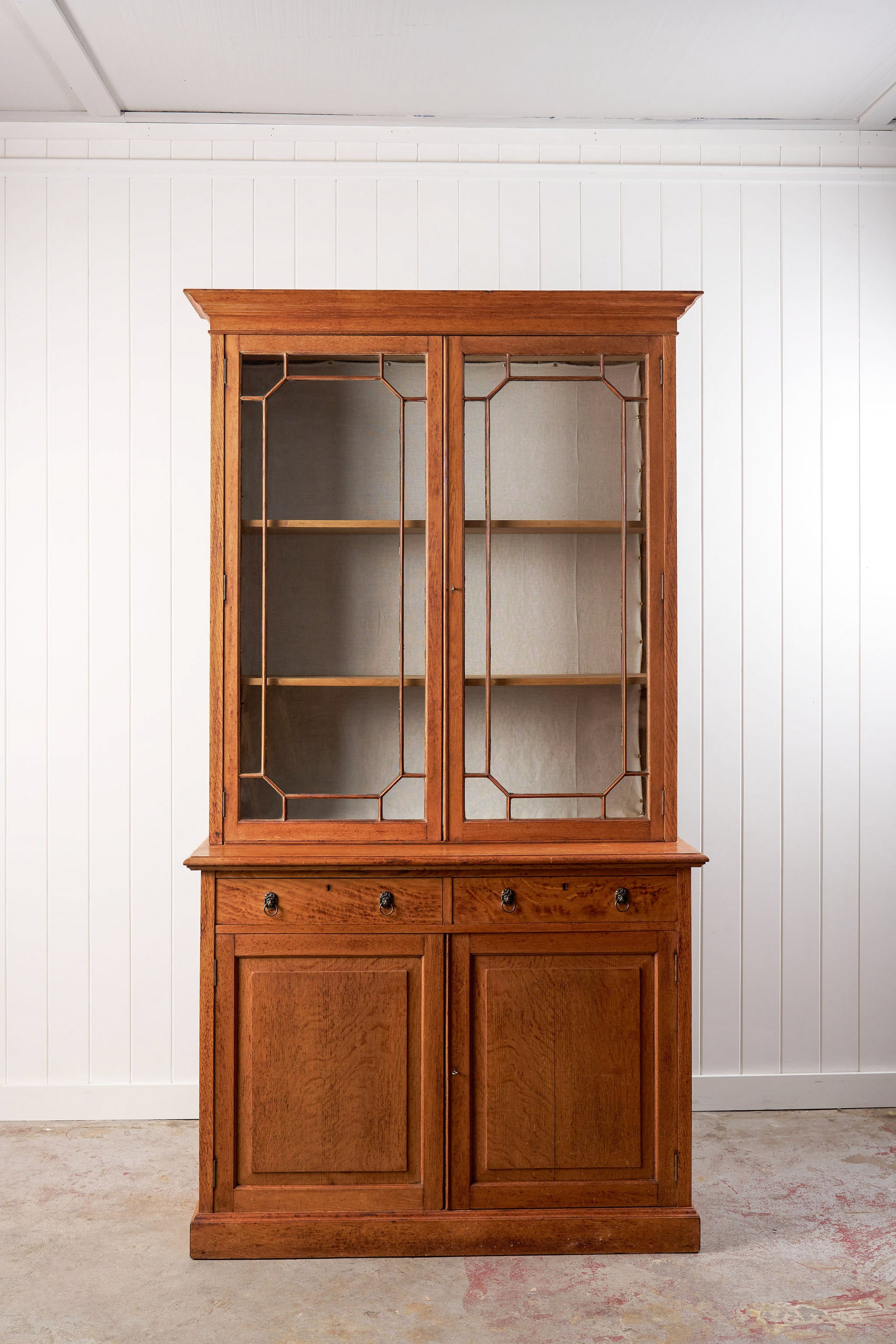 Large Victorian Oak Library Bookcase