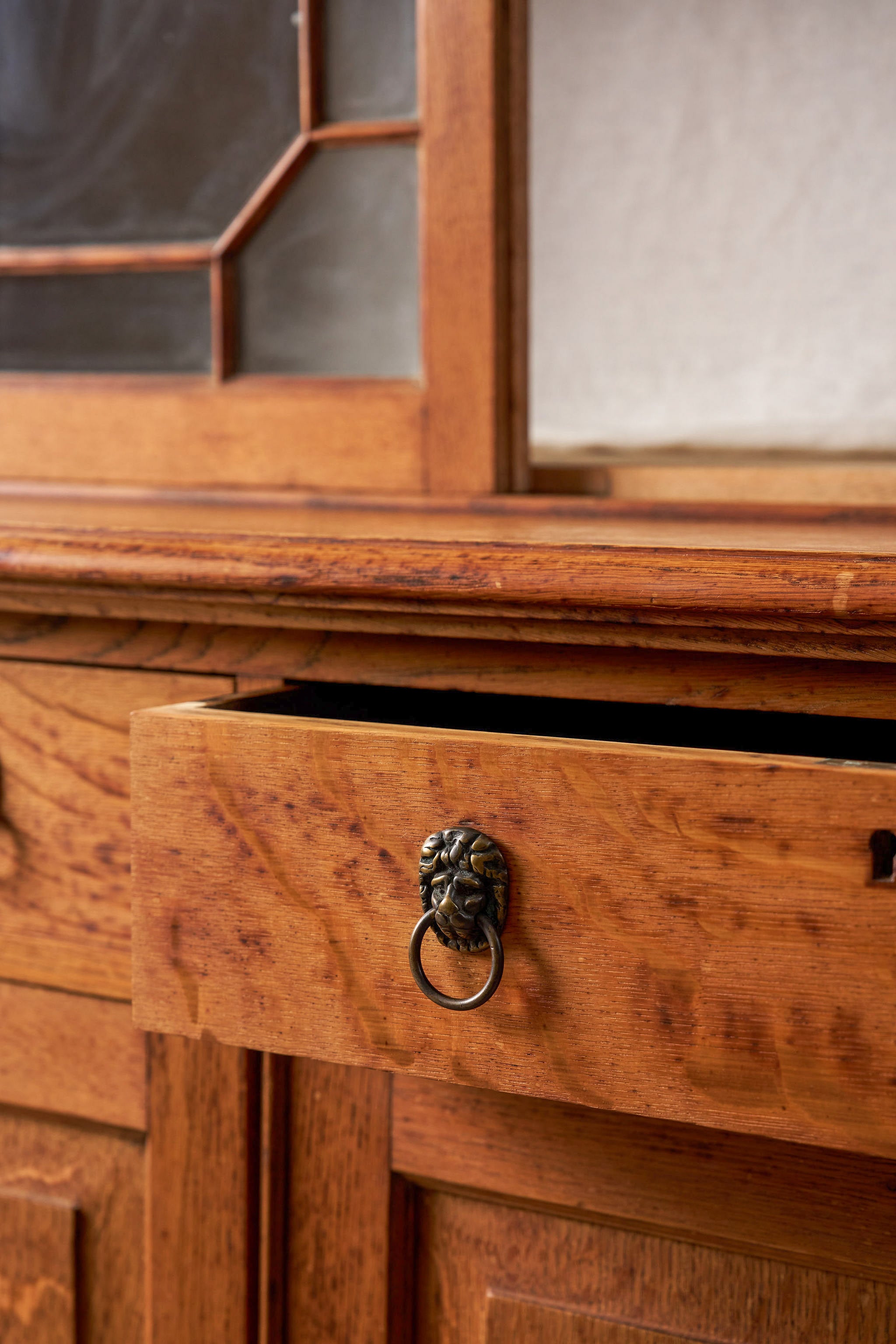 Large Victorian Oak Library Bookcase