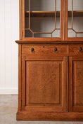 Load image into Gallery viewer, Large Victorian Oak Library Bookcase
