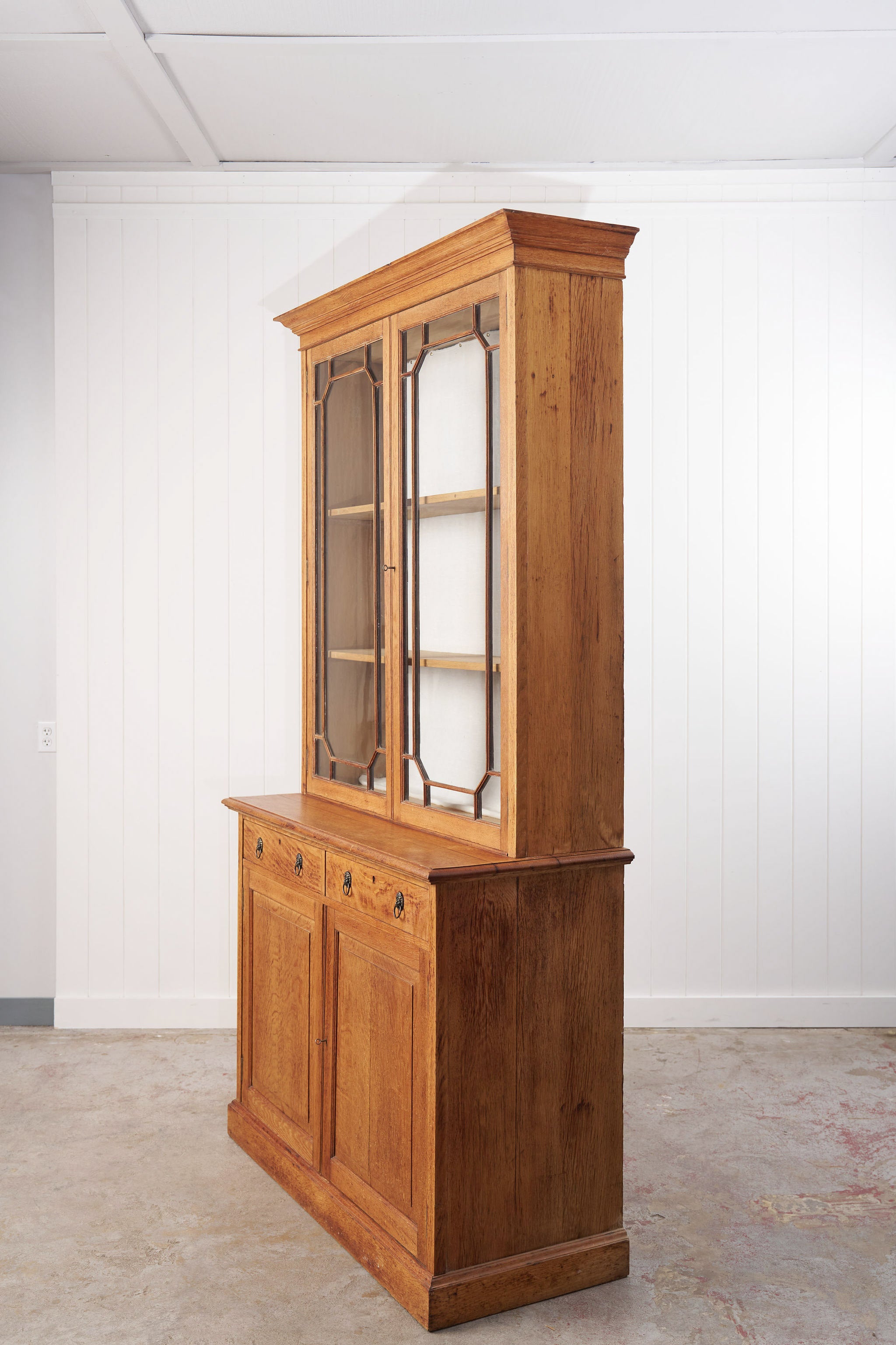 Large Victorian Oak Library Bookcase