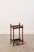 Load image into Gallery viewer, Vintage 1930s English Oak Barley Twist Umbrella/Stick Stand
