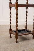 Load image into Gallery viewer, Vintage 1930s English Oak Barley Twist Umbrella/Stick Stand
