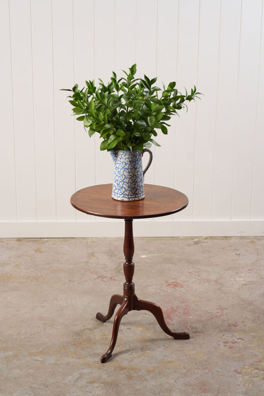 George III Mahogany Round Tilt Top Wine Table