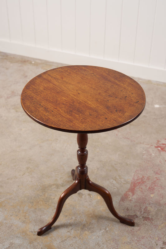 George III Mahogany Round Tilt Top Wine Table