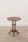 Load image into Gallery viewer, Mahogany Occasional Table, Three Turned Supports + Carved Feet (c. 1880)
