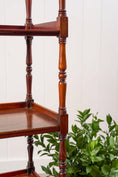Load image into Gallery viewer, English Mahogany Four Tiered Whatnot with Bottom Drawer
