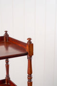 Load image into Gallery viewer, English Mahogany Four Tiered Whatnot with Bottom Drawer
