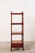 Load image into Gallery viewer, English Mahogany Four Tiered Whatnot with Bottom Drawer
