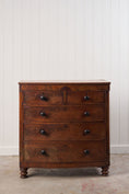 Load image into Gallery viewer, 19th Century Walnut Bow Front Chest with Fluted Sides
