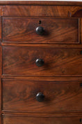 Load image into Gallery viewer, 19th Century Walnut Bow Front Chest with Fluted Sides
