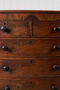Load image into Gallery viewer, 19th Century Walnut Bow Front Chest with Fluted Sides
