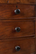 Load image into Gallery viewer, 19th Century Walnut Bow Front Chest with Fluted Sides
