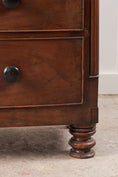 Load image into Gallery viewer, 19th Century Walnut Bow Front Chest with Fluted Sides
