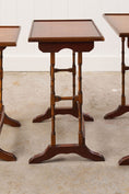 Load image into Gallery viewer, Set of Nesting Tables, Mahogany with Faux Bamboo Legs
