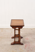 Load image into Gallery viewer, Set of Nesting Tables, Mahogany with Faux Bamboo Legs
