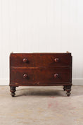 Load image into Gallery viewer, 19th Century Walnut Bow Front Chest on Tulip Feet
