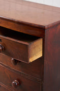Load image into Gallery viewer, 19th Century Walnut Bow Front Chest on Tulip Feet

