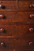Load image into Gallery viewer, 19th Century Walnut Bow Front Chest on Tulip Feet
