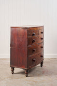 Load image into Gallery viewer, 19th Century Walnut Bow Front Chest on Tulip Feet
