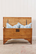 Load image into Gallery viewer, Elm Wood Blanket Chest with Notched Edge
