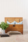 Load image into Gallery viewer, Elm Wood Blanket Chest with Notched Edge
