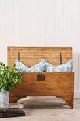Load image into Gallery viewer, Elm Wood Blanket Chest with Notched Edge
