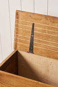 Load image into Gallery viewer, Elm Wood Blanket Chest with Notched Edge
