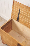 Load image into Gallery viewer, Elm Wood Blanket Chest with Notched Edge
